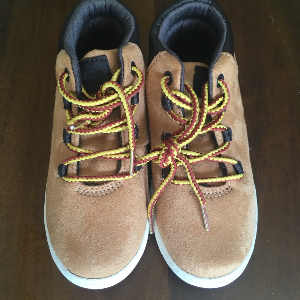 Toddler suede-like tan boots shoes by Carter’s